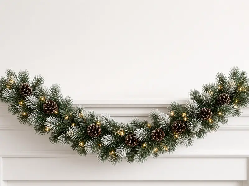 Frosted Lighted Garland