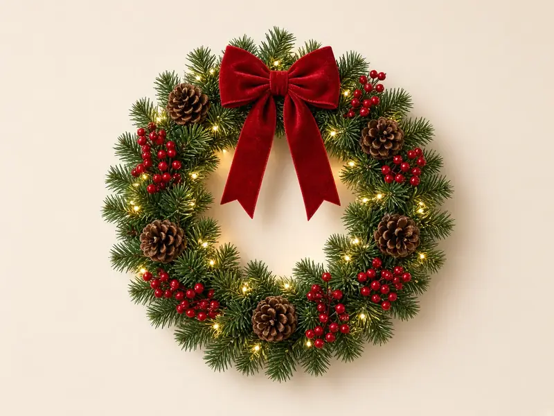 Pre-Lit Christmas Wreath